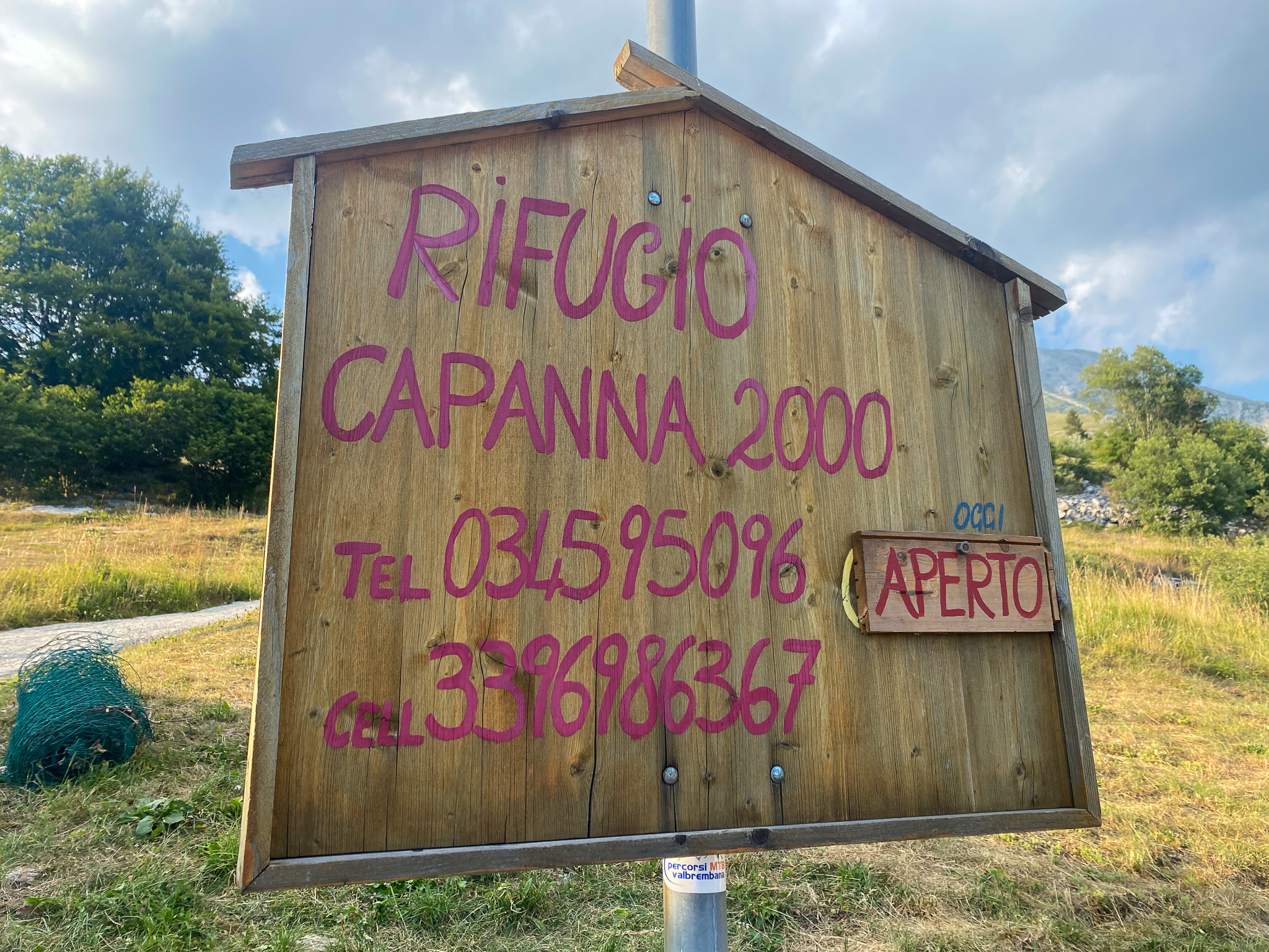 Cartello Capanna 2000